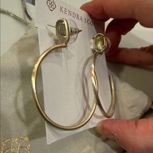 Kendra Scott Pepper Hoops-Abalone